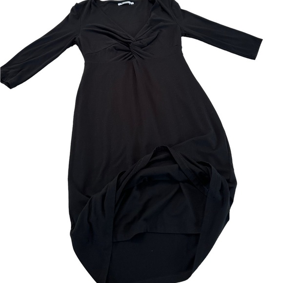 T by Alexander Wang Twist Front Black Dress Size Large - Picture 8 of 16